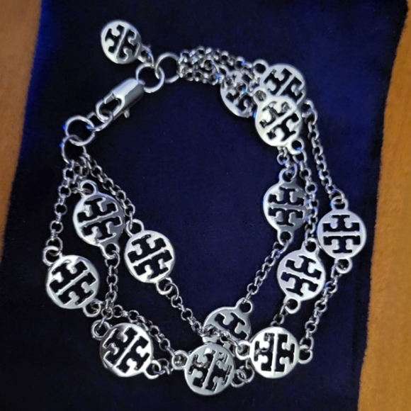 Tory Burch Silver Triple Strand Bracelet - Picture 5 of 5